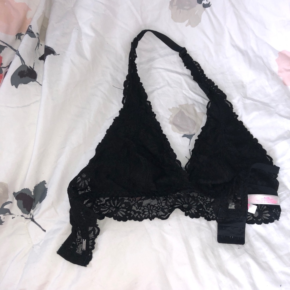 VS PINK lace halter bralette